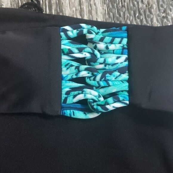 New! HEAT SWIMWEAR BLACK LOOPED SIDE SWIM BOTTOM - Picture 4 of 10